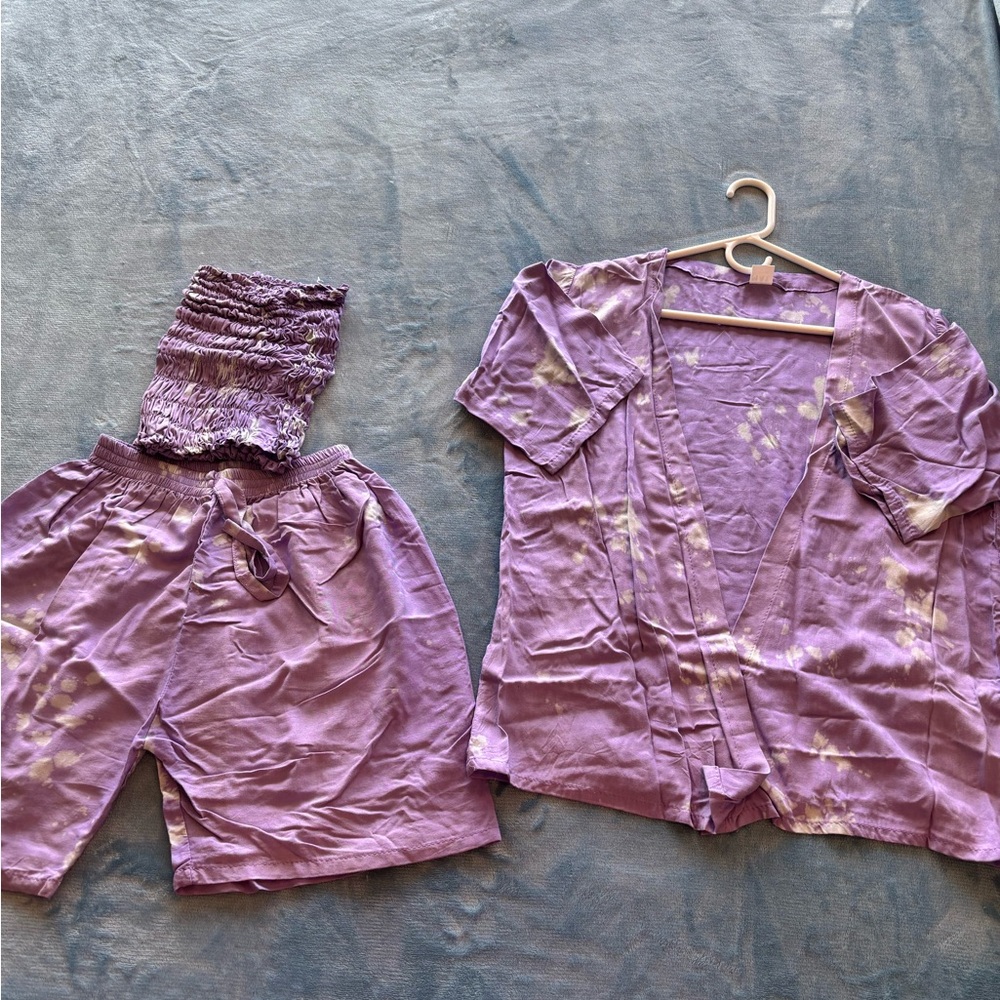 Purple Kids Pajamas Set